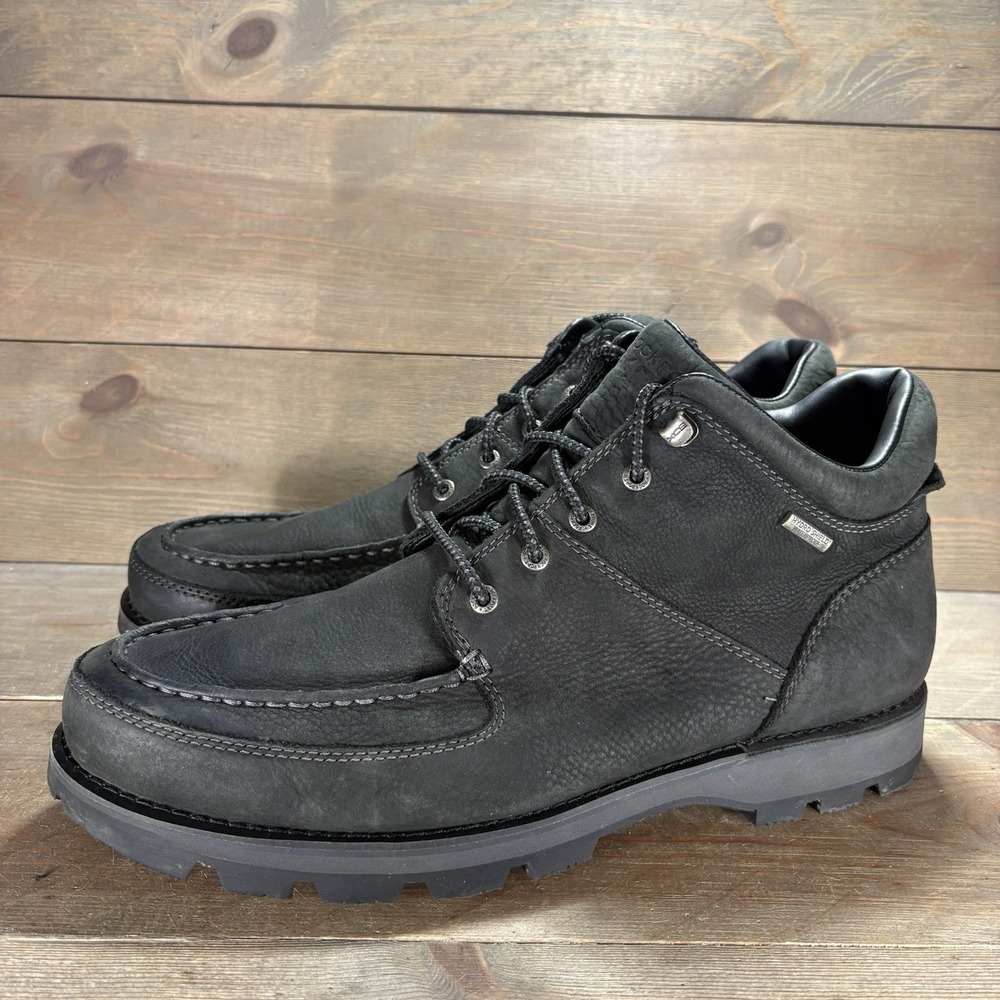 rockport XCS umbwe II mens size 14 shoes black leather waterproof chukka boots